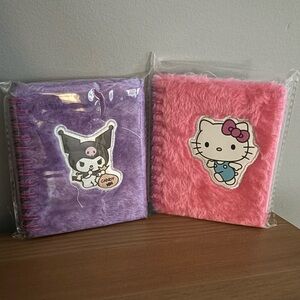 Sanrio Purple and Pink Furry Notebooks